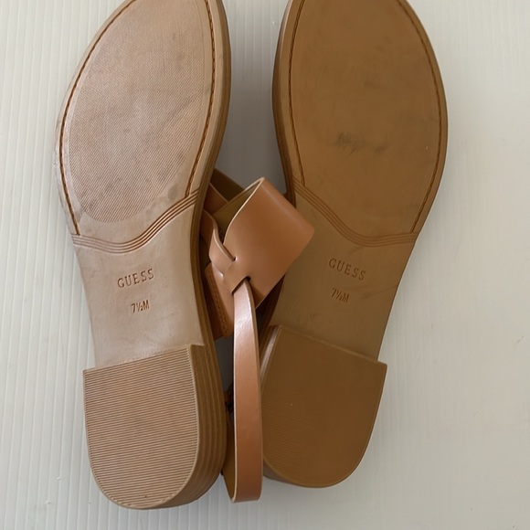 Guess Saddle Geesa Round-Toe Slip-On Slingback Toe-Loop Strap Sandal W 7 1/2 - Picture 7 of 10